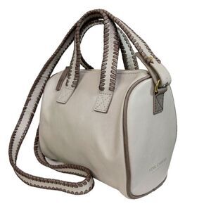 Soul Carrier Smooth Leather Satchel Leather Bag Crossbody Cloud Gray $226
